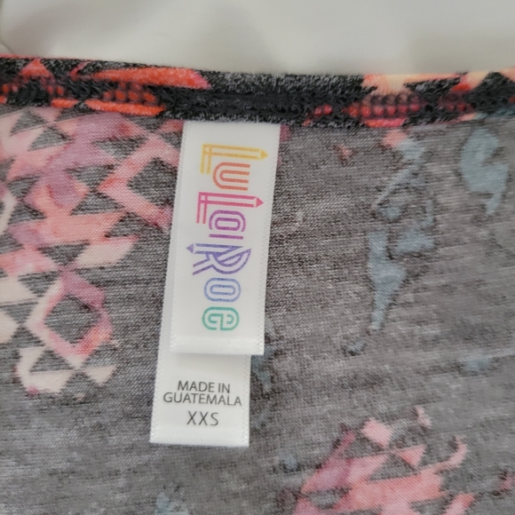 Lularoe Perfect Tee, Pink, Red and Grey. Size XXS - Picture 3 of 3